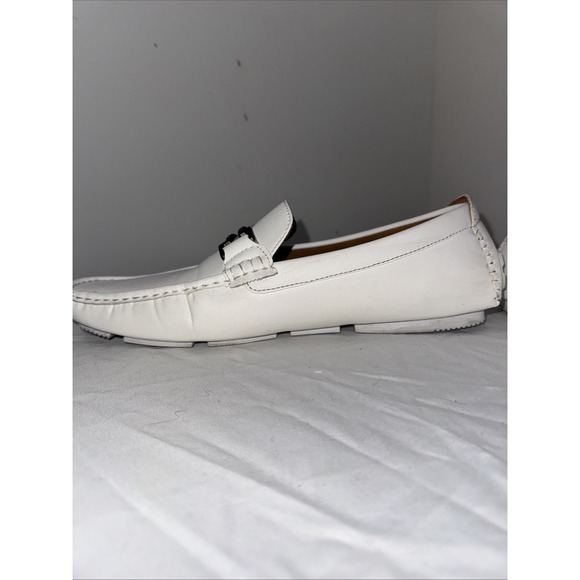 Bruno Marc Driving Loafers White W/ Buckle Faux Leather Bridal Wedding Dress - Picture 5 of 8